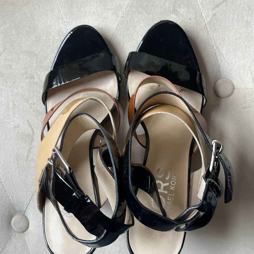 Michael Kors ankle-strap patent Sandals